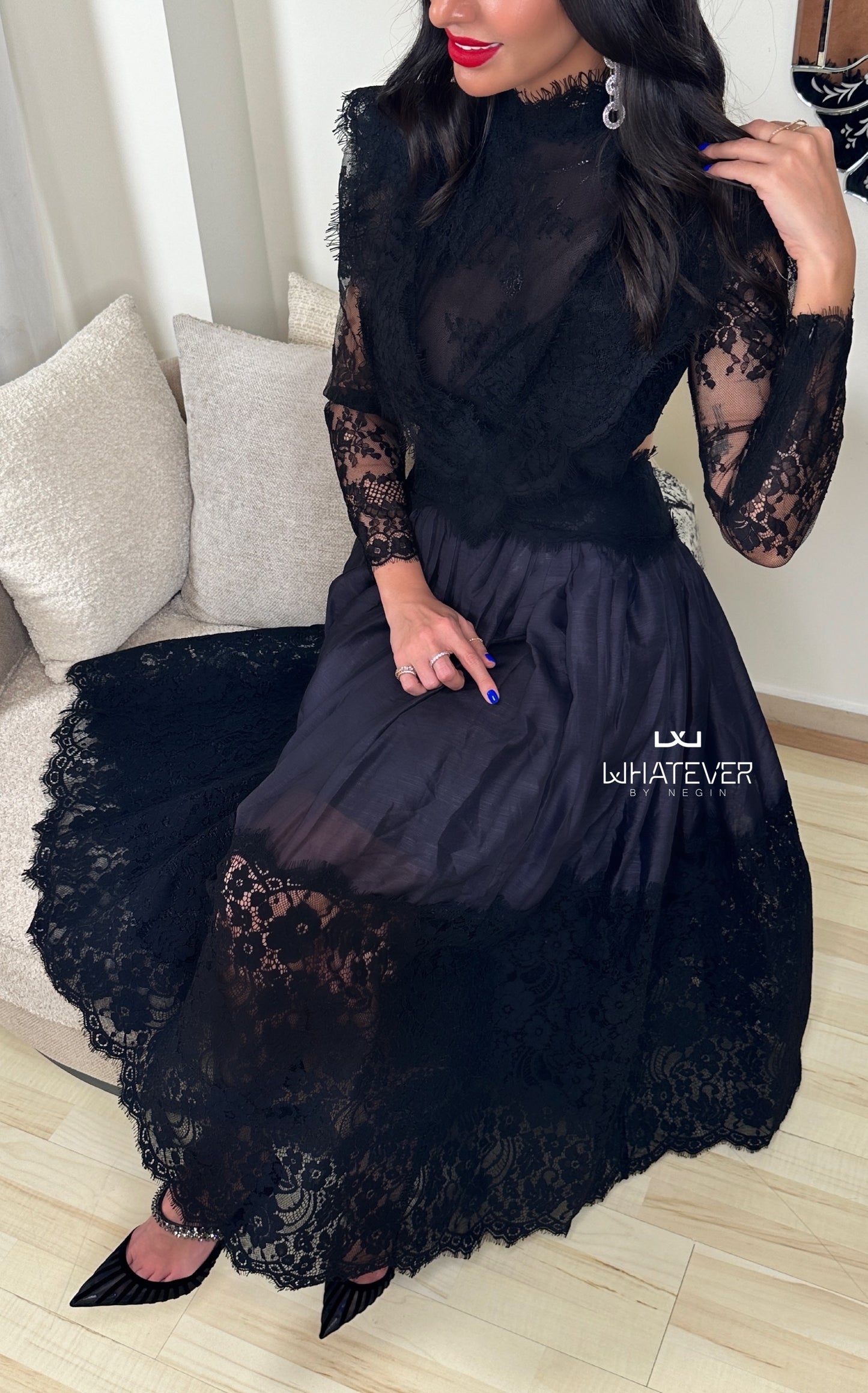 Lace long dress