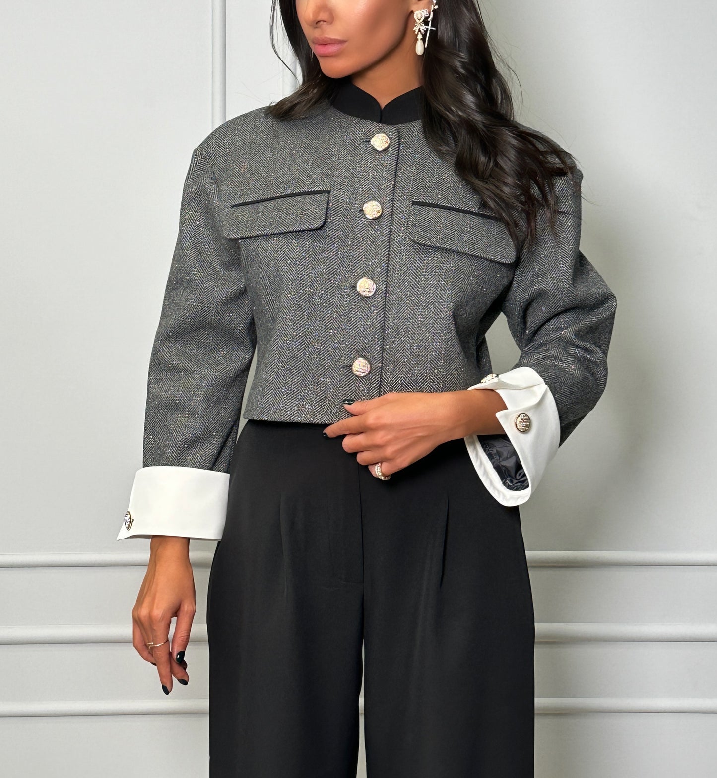 Chic Heritage Cropped Jacket