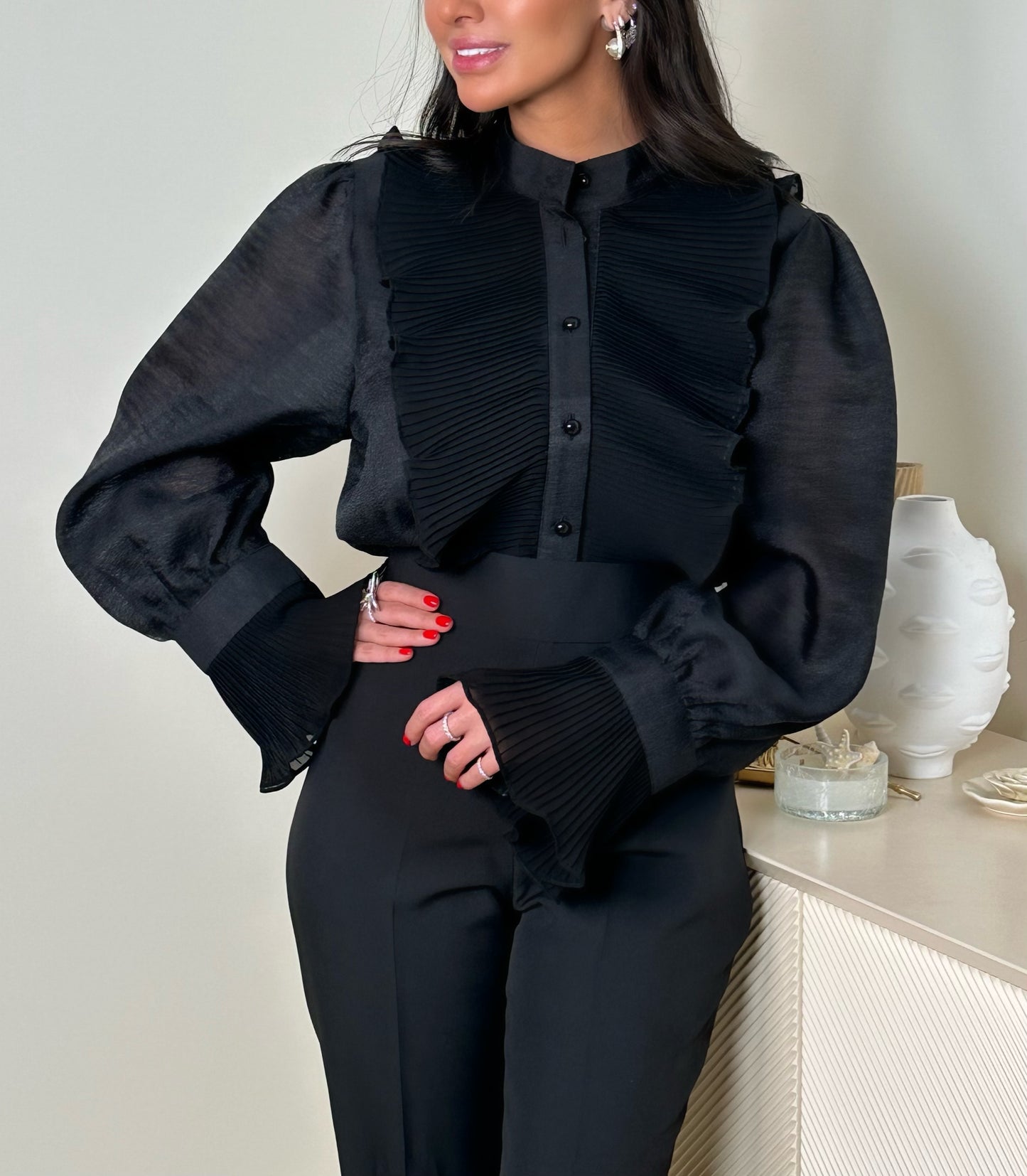 Pleated Sophistication Blouse